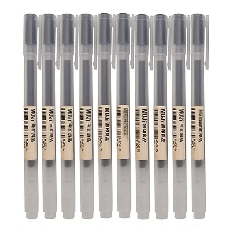 Muji Stationery Gel Pen - 6/8 pièces/ensemble MUJIS stylo Gel noir/rouge/bleu