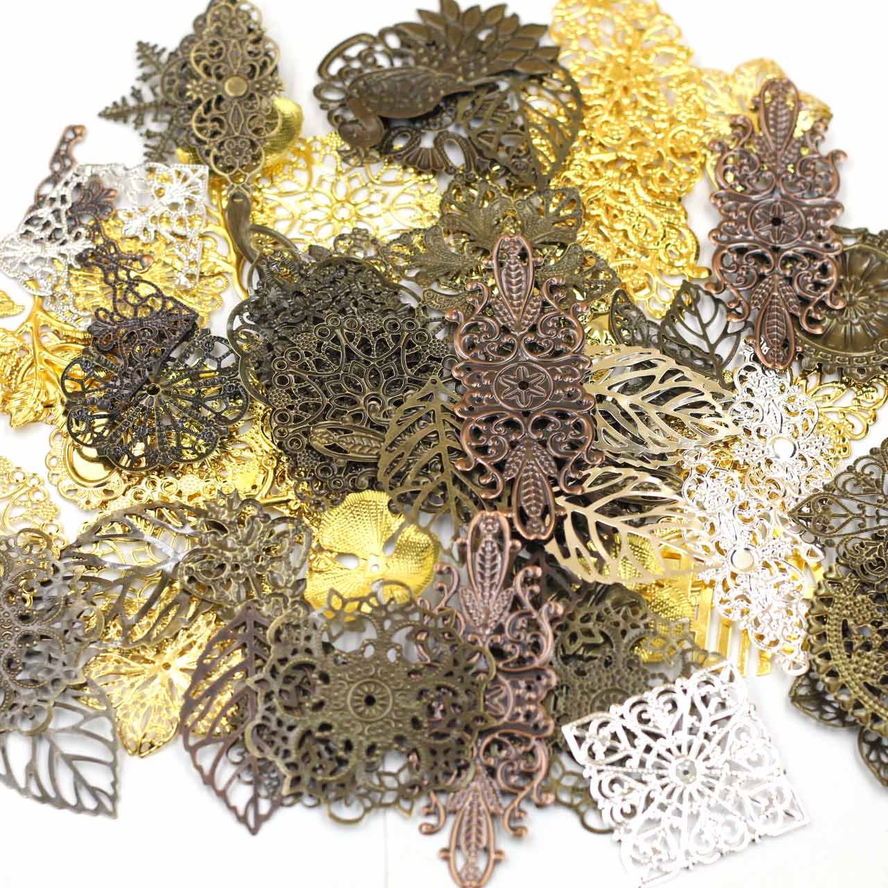 Craft Embellishment - Connecteurs d'embellissements, mélange aléatoire de fleurs