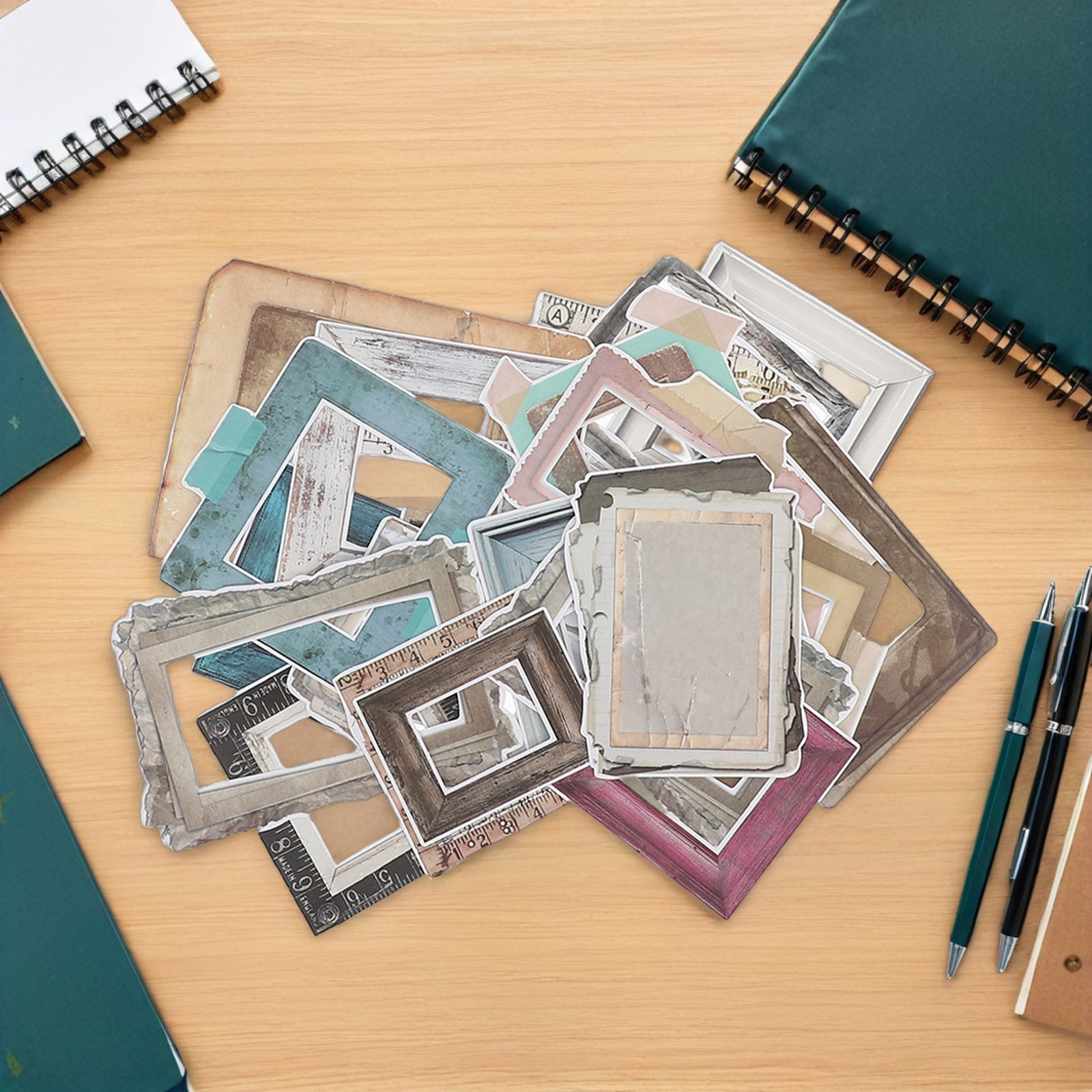 Embellishments For Scrapbooking - 35 autocollants de cadre pour scrapbooking,