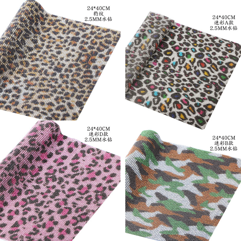 Hotfix Rhinestone Sheet - Hotfix léopard bling strass applique autocollant