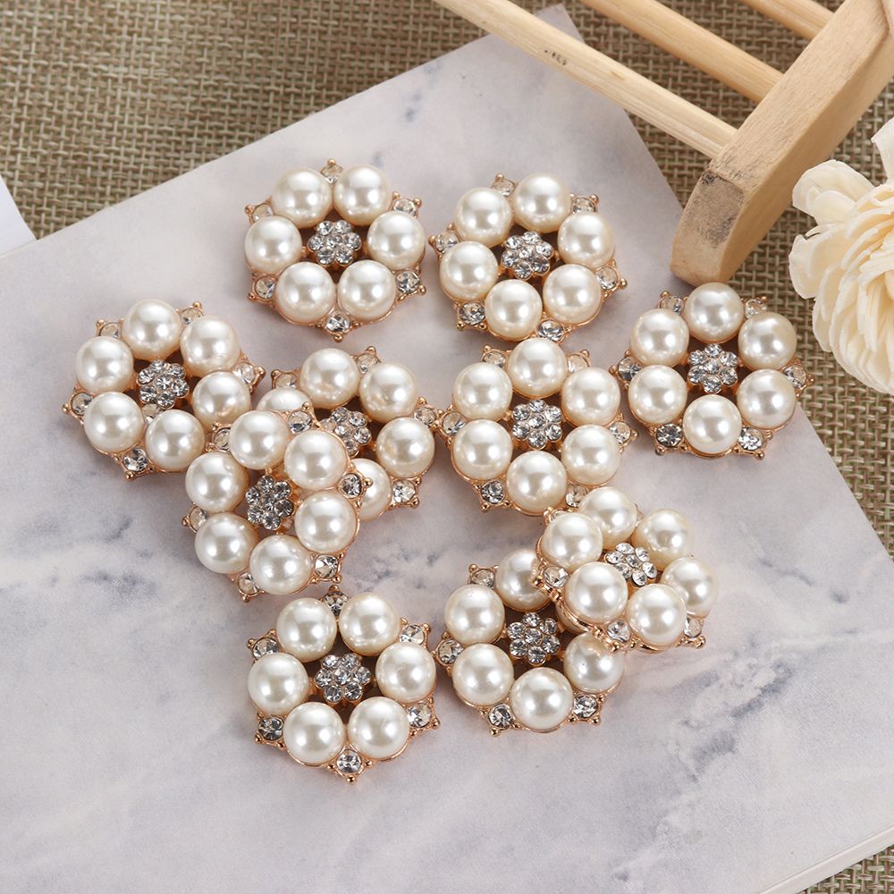 Embellishments For Scrapbooking - Belle perle d'eau diamant boucle fleur