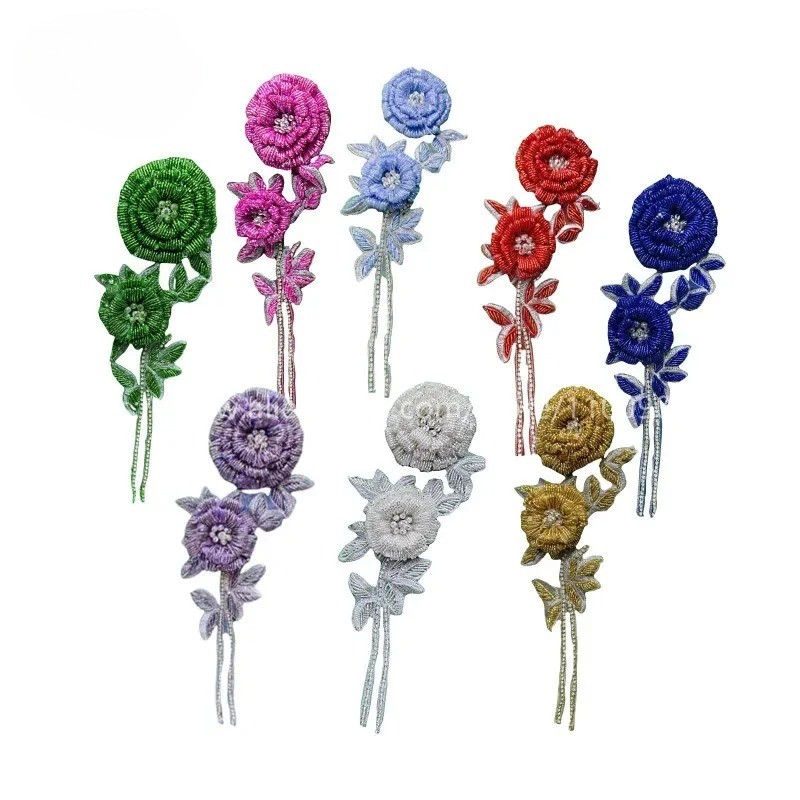 Applique Patch Flower - NOUVELLES fleurs de poitrine roses perlées