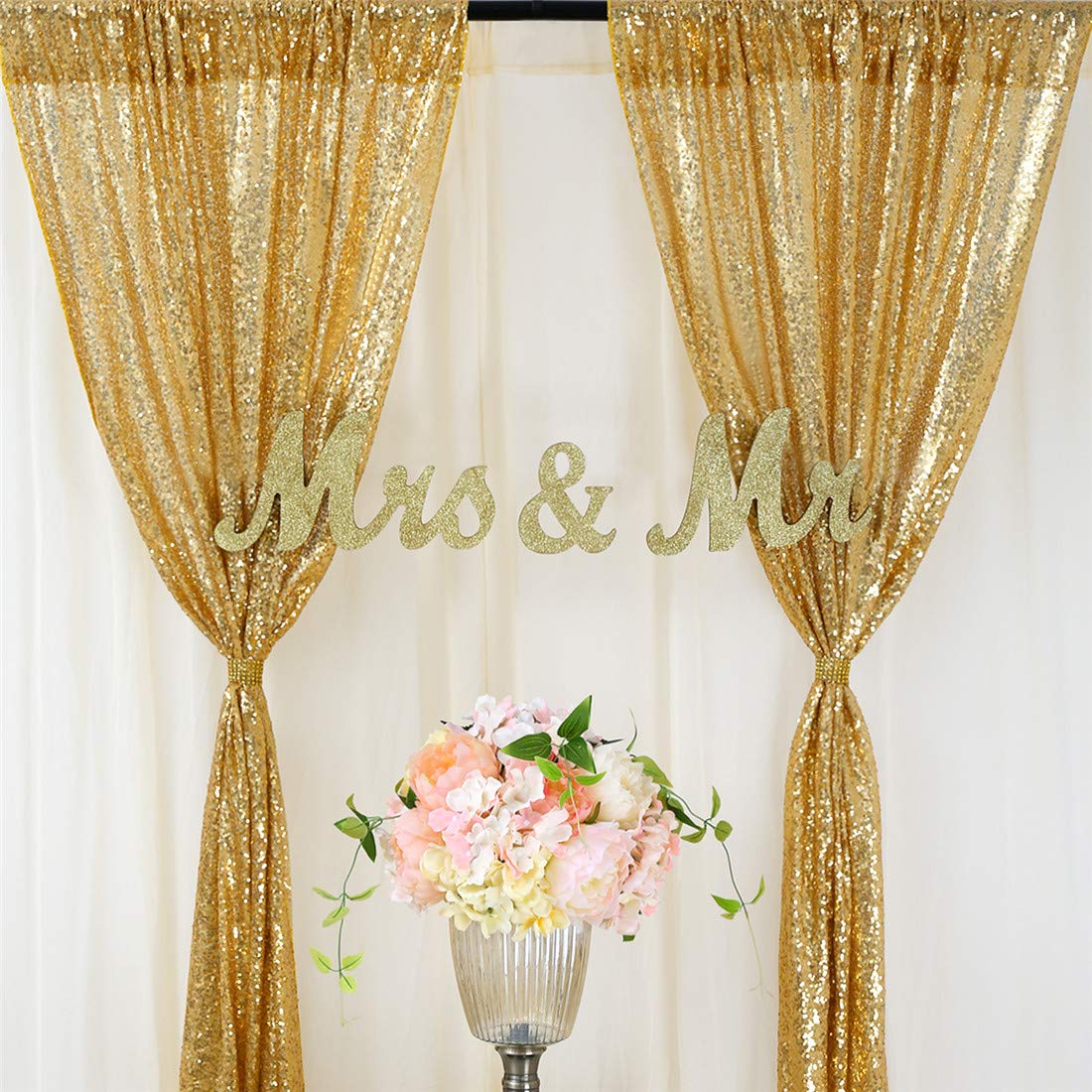 Sequin Fabric Panel - Panneaux de rideau de toile de