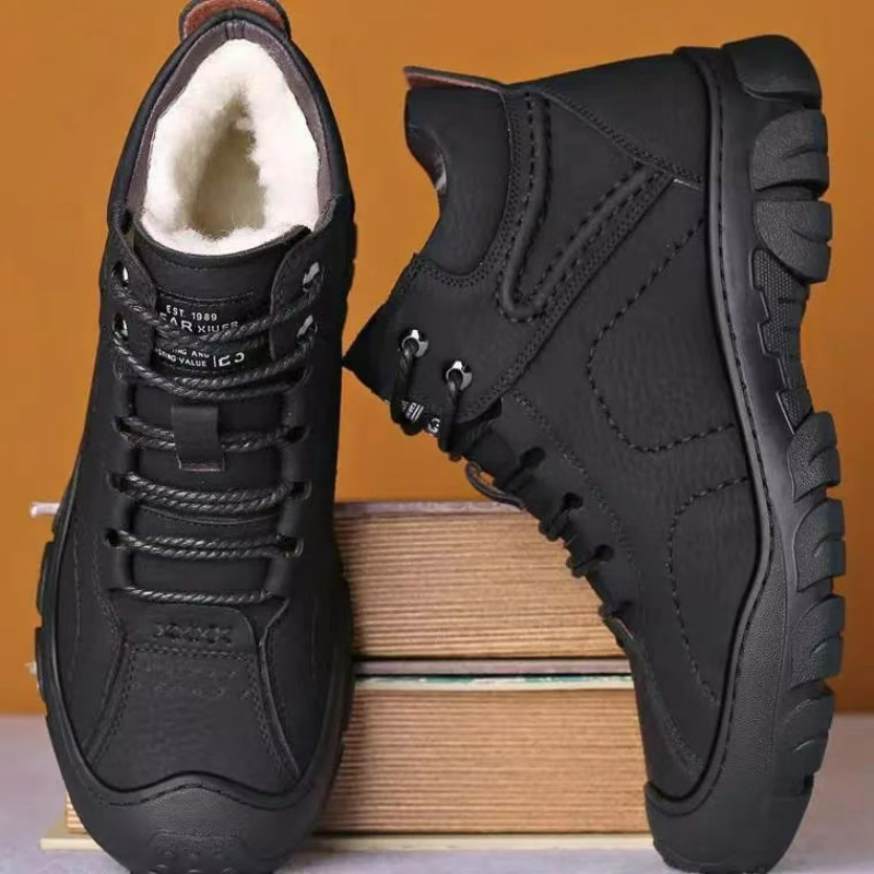 Guipure Lace Panel - Bottines à lacets pour hommes, chaussures