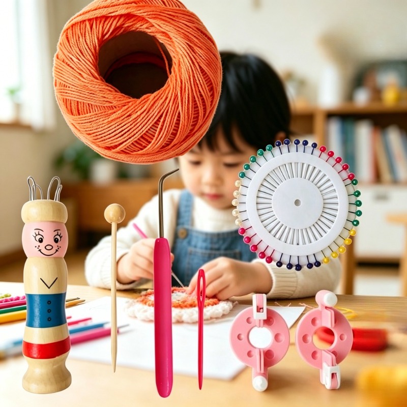 Pom Pom Maker Tool - Kit de tricotage DIY pour enfants