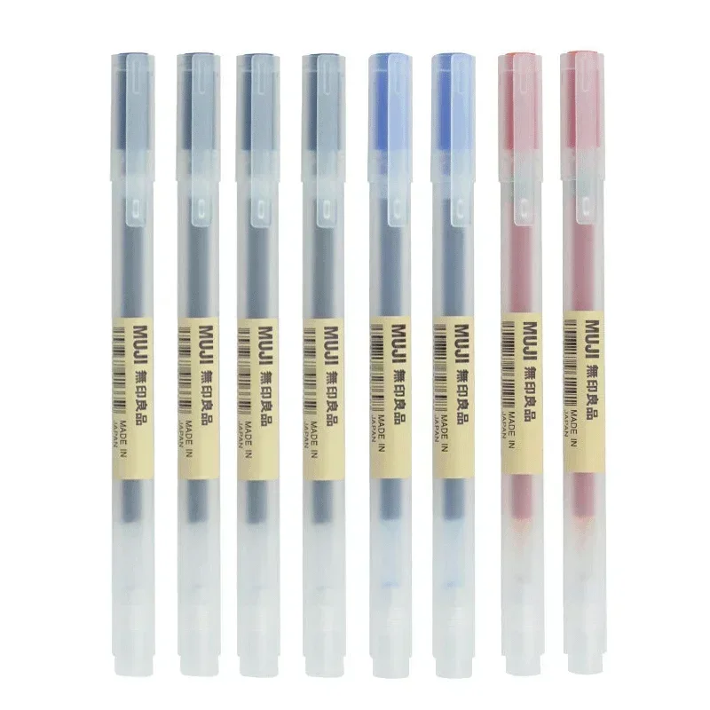 Muji Stationery Gel Pen - 6/8 pièces/ensemble MUJIS stylo Gel noir/rouge/bleu