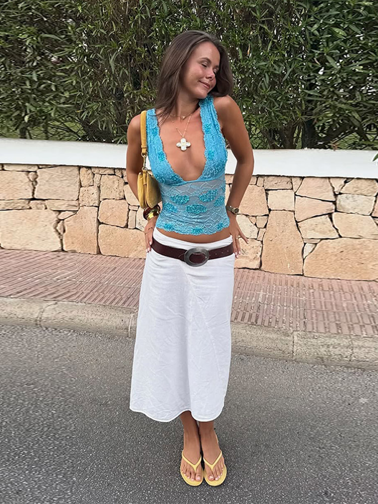 Ensemble de vacances d'été 202 - Elastic Lace Trim avis et prix