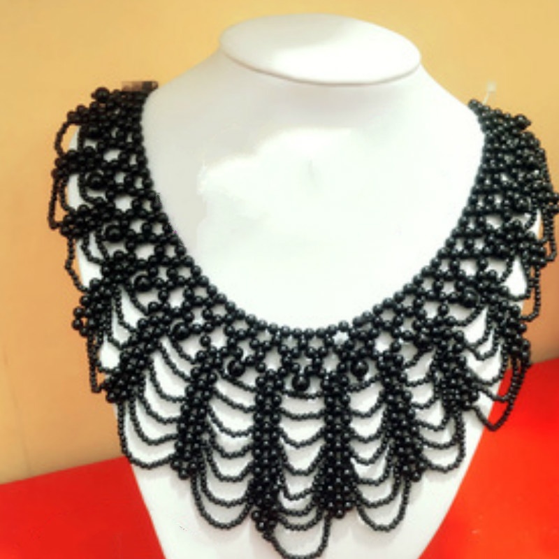 Nouveau collier collierette en - Beaded Trim Fringe avis et prix