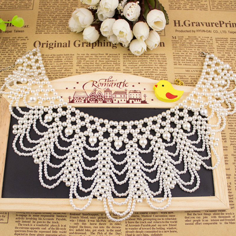 Nouveau collier collierette en - Beaded Trim Fringe avis et prix