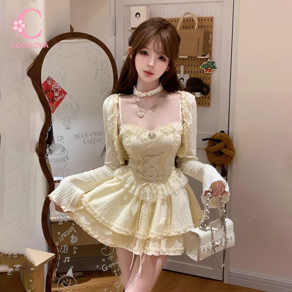 Ensemble Robe Camisole Sweet L - Elastic Lace Trim avis et prix