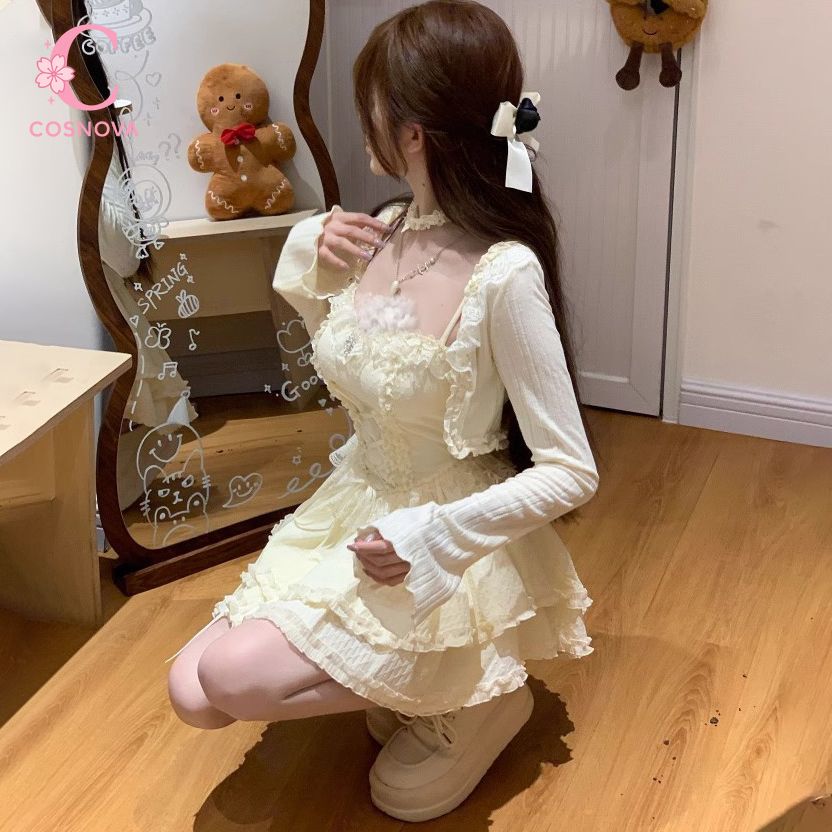 Ensemble Robe Camisole Sweet L - Elastic Lace Trim avis et prix