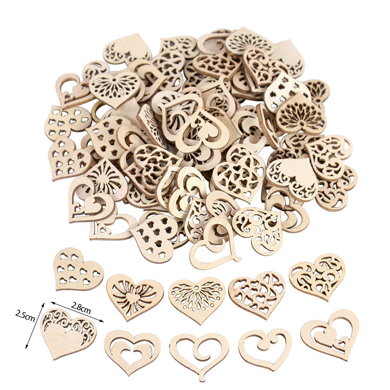 50/100 pièces motif de coeur c - Embellishments For Scrapbooking avis et prix