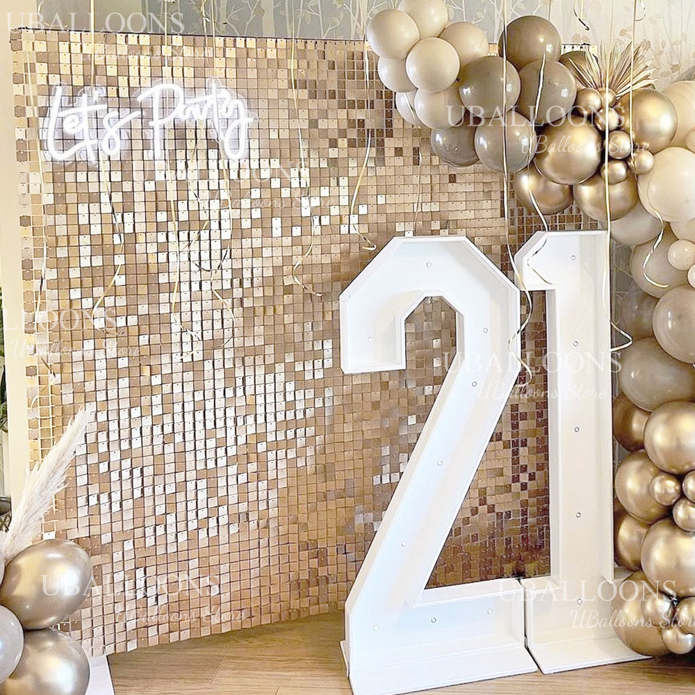 Panneaux de paillettes dorées  - Sequin Fabric Panel avis et prix