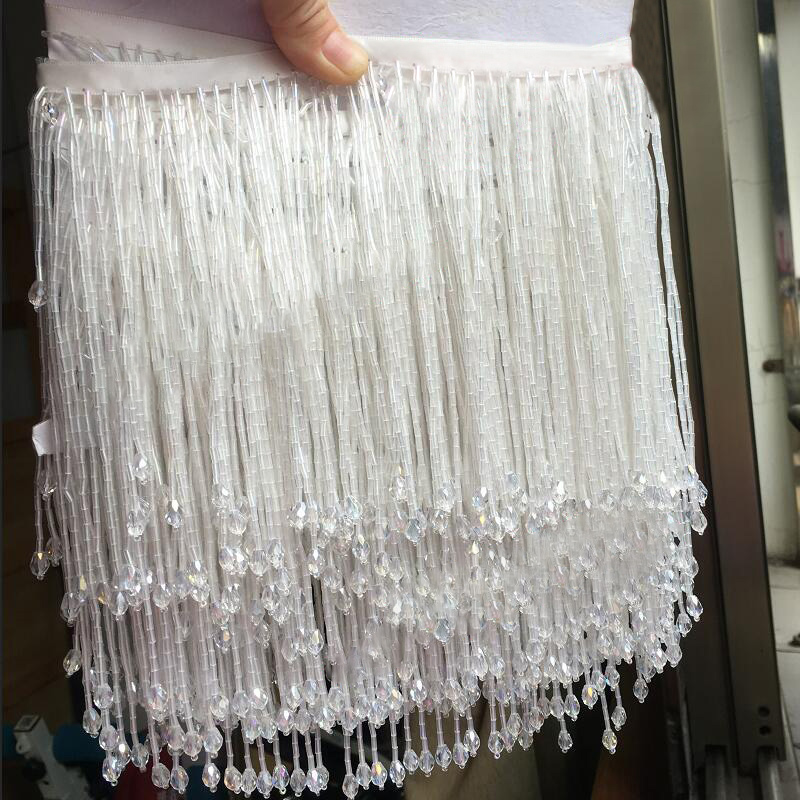 Pampilles en cristal pour la c - Beaded Trim Fringe avis et prix