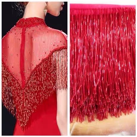 Garniture à franges en perles  - Beaded Trim Fringe avis et prix