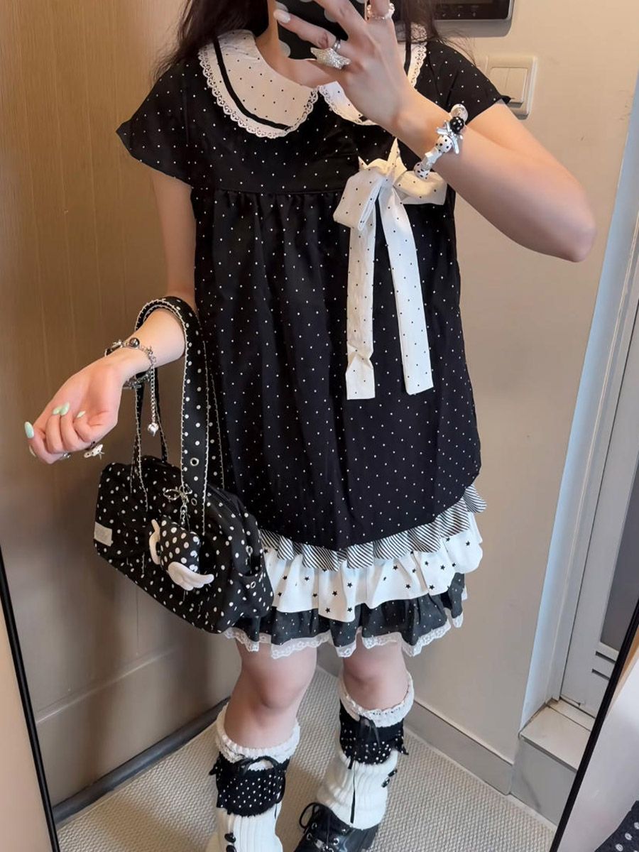 Ensemble 2 pièces Y2K Kawaii j - Elastic Lace Trim avis et prix