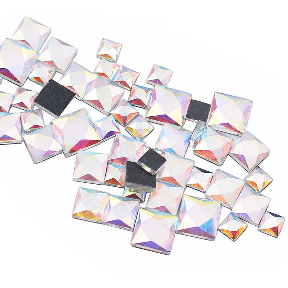 Strass carrés à dos plat de 5  - Hotfix Rhinestone Sheet avis et prix