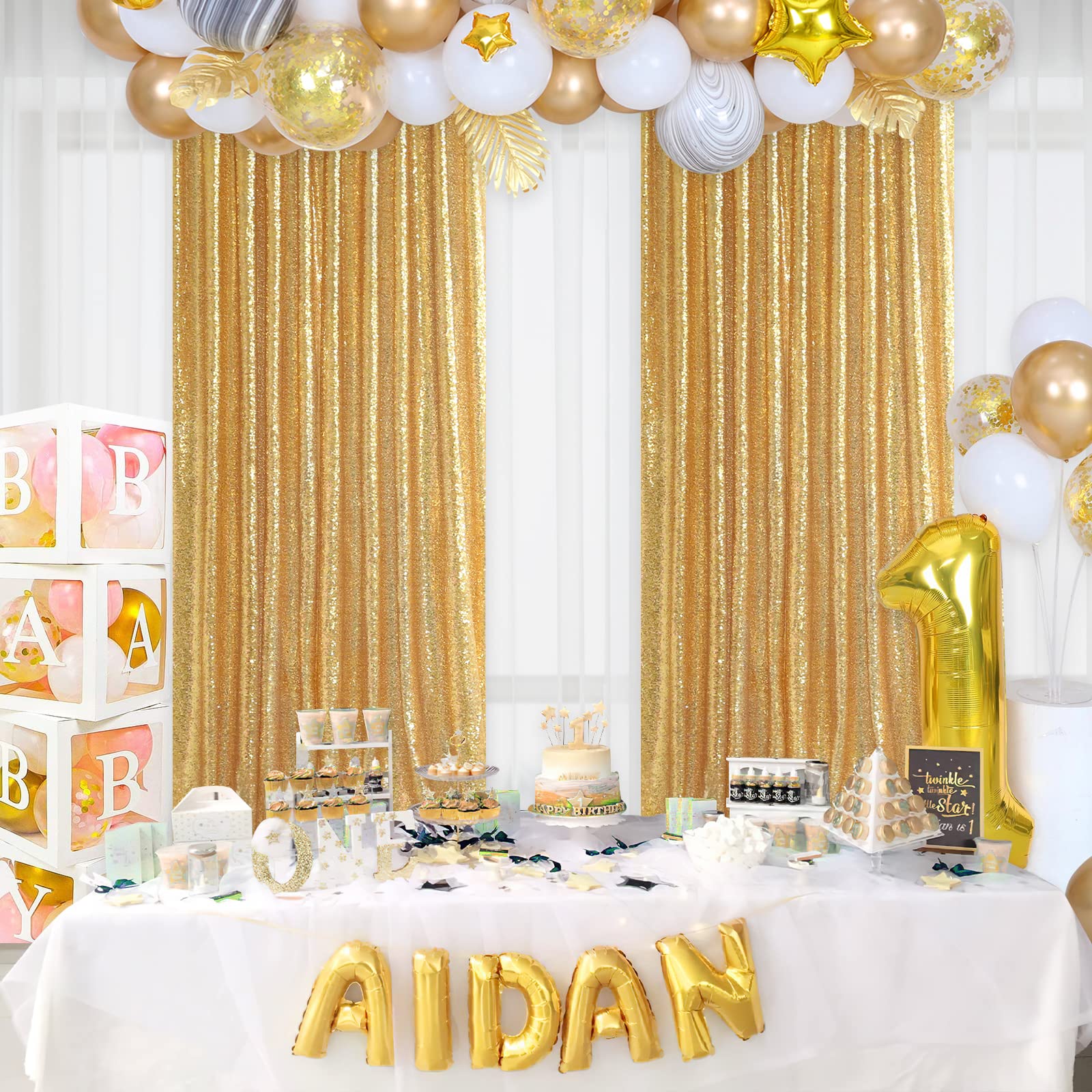 Panneaux de rideau de toile de - Sequin Fabric Panel avis et prix