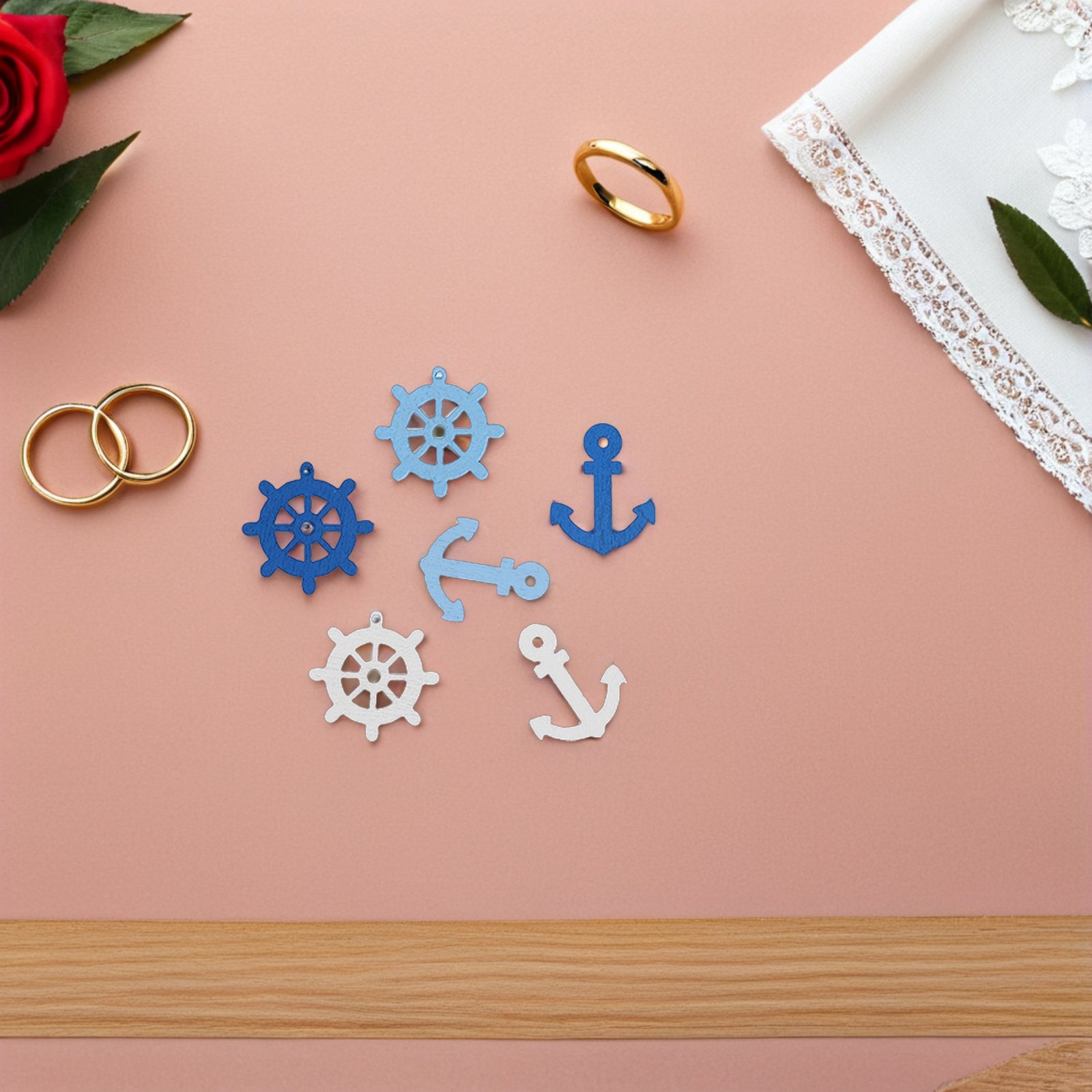 Mini pendentifs ancre en bois, - Embellishments For Scrapbooking avis et prix