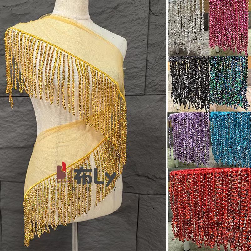 Frange à paillettes perlées de - Tassel Fringe Trim avis et prix