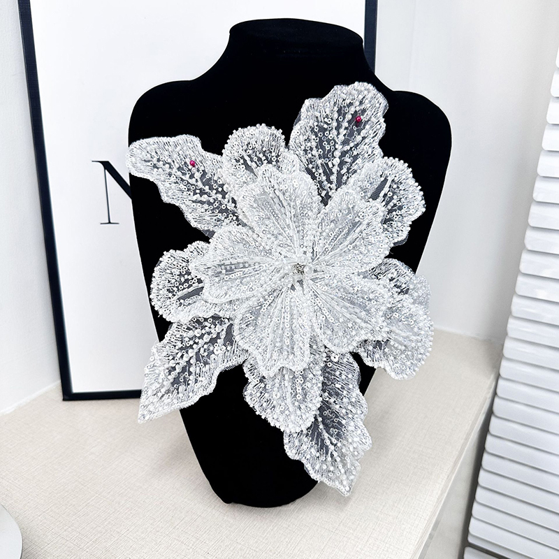 Applique de col fleuri perlé à - Applique Patch Flower avis et prix