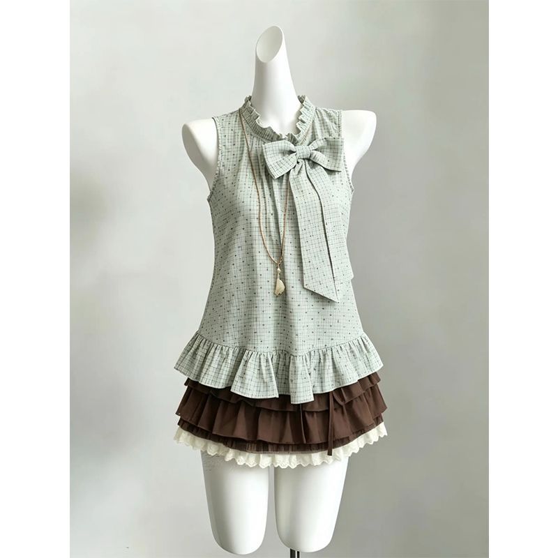 Ensemble 2 pièces vintage japo - Elastic Lace Trim avis et prix
