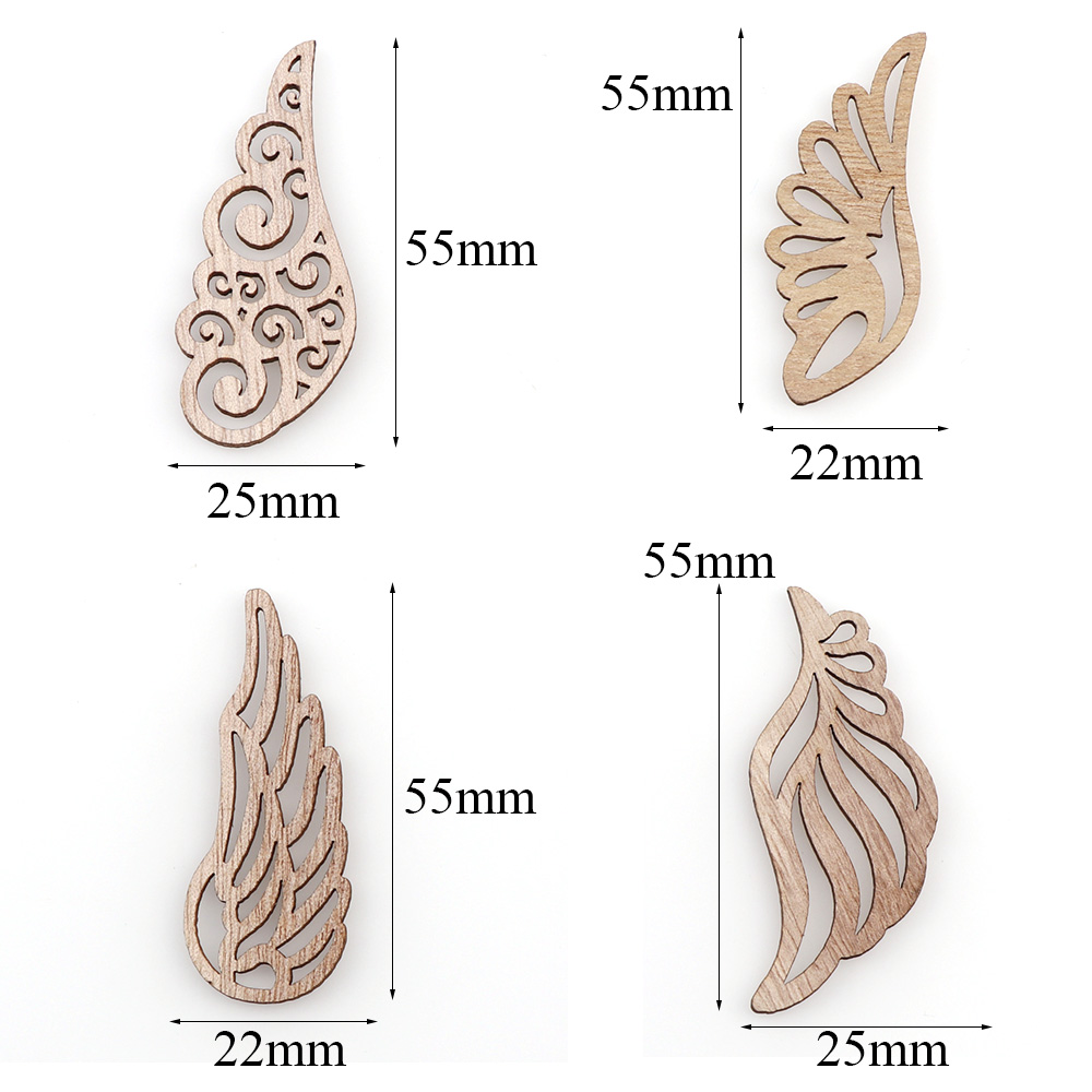 Ailes d'ange en bois, 4 Styles - Embellishments For Scrapbooking avis et prix